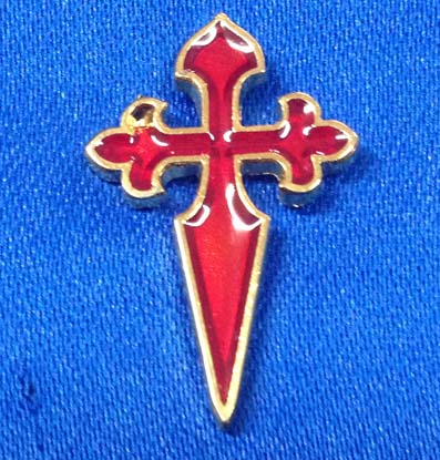 Pin escudo Cruz de Santiago color